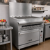 Thumbnail image #2 for Vulcan Endurance 36-Inch LP Gas Restaurant Range with 36-Inch Charbroiler and Refrigerated/Freezer Drawer Base