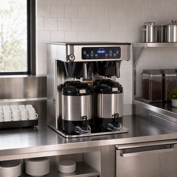 Product image #2 for BUNN Infusion Series ICB Twin Double Automatic Fill Coffee Brewer, 120/240V Stainless Steel