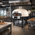 Thumbnail image #2 for Morello Forni Indoor Gas-Fired Round Pizza Oven, 43-Inch Cooking Diameter