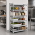 Thumbnail image #3 for Cambro Camshelving Premium 21-Inch x 72-Inch Solid Polymer Shelf Kit, 5 Shelves, Speckled Gray