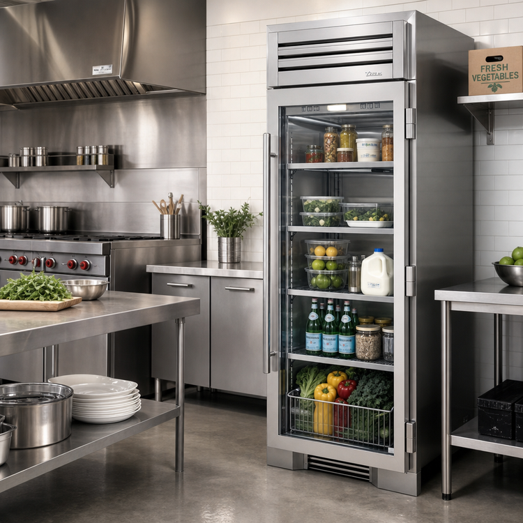 Product image #2 for True Residential 30-Inch Single-Section Reach-In Refrigerator with Glass Door, Stainless Steel, Self-Contained R600A