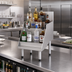 Thumbnail image #3 for Top Shelf TS Series Freestanding Stainless Steel Underbar Liquor Bottle Step Display, 12 x 24 Inches, 5-Step