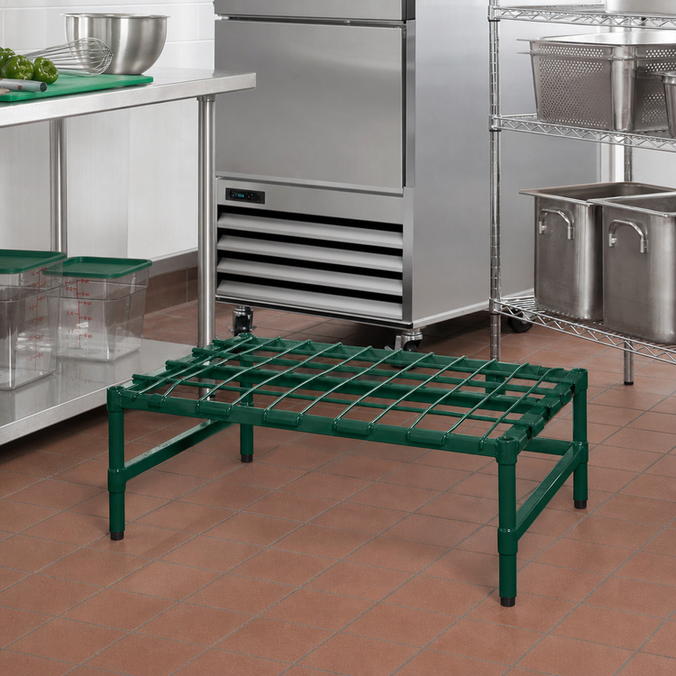 Product image #2 for Metro Super Erecta 30 x 24 Inch Dunnage Rack with Mat, 1600 lb Capacity, Metroseal 3 Green Epoxy Coated