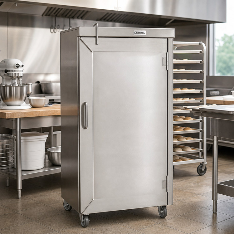 Product image #2 for Extra Heavy-Duty Enclosed Aluminum End-Load Bun Pan Rack Cabinet, 40 Pan Capacity