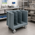Thumbnail image #3 for Cambro Adjustable Tray and Dish Cart, Slate Blue, 500 lb. Capacity
