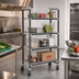 Thumbnail image #2 for Cambro Camshelving Elements XTRA 4-Shelf Vented Mobile Starter Unit, 18 x 54 x 70-1/4 Inches, Speckled Gray