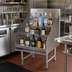 Thumbnail image #3 for Advance Tabco LD-1818 Freestanding Stainless Steel 5-Step Liquor Bottle Display Unit, 20-Bottle Capacity