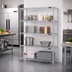 Thumbnail image #2 for EAGLEbrite 4-Tier Stationary Starter Wire Shelving Unit, 48W x 18D x 74H, Zinc Finish