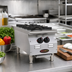 Thumbnail image #2 for RedHots Chef's Line 12-Inch Flat Top Countertop Gas Hot Plate, 2 Burners, Natural Gas