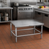 Thumbnail image #2 for John Boos 48-Inch x 24-Inch Stainless Steel Equipment Stand, 24-Inch High, 16-Gauge Top with Turned-Up Back and Sides