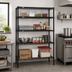 Thumbnail image #2 for Quantum WR63-2160BK 60-Inch x 21-Inch x 63-Inch Stationary Wire Shelving Starter Kit with 4 Shelves and 4 Posts