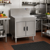 Thumbnail image #2 for Eagle Spec-Bar Closed Base Stainless Steel Workboard Cabinet with Hinged Doors and Lock, 42