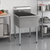Thumbnail image #2 for Eagle Group One-Compartment Square Corner Utility Sink, 36 x 24 x 13-3/8 Inch Bowl, 16-Gauge 304 Stainless Steel, No Drainboards