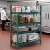 Thumbnail image #2 for QuadPlus Louvered Polymer Shelf Mat with Wire Quad-Adjust Frame, 54 x 21 Inches, Green