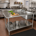 Thumbnail image #2 for Advance Tabco 72 Inch W x 30 Inch D Right-Sink Stainless Steel Work Table With Prep Sink