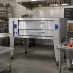 Thumbnail image #2 for Bakers Pride Super Deck Series Y-600 Gas Pizza Deck Oven, 1 Deck, 60" x 36" FibraMent Stone Hearth, Stainless Steel