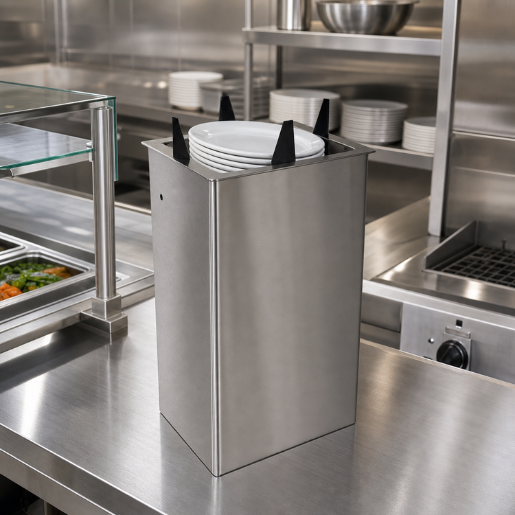 Product image #2 for Atlas Metal Drop-In Unheated Oval Platter Dispenser, Open Frame, Stainless Steel