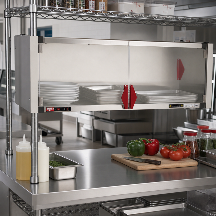 Product image #3 for Metro Super Erecta Hot 48 Inch x 18 Inch Enclosed Heated Shelf Kit, 120V