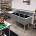 Thumbnail image #2 for Omcan 3-Compartment Pot Sink, 77-Inch Wide, with 24 x 24 x 14-Inch Bowls