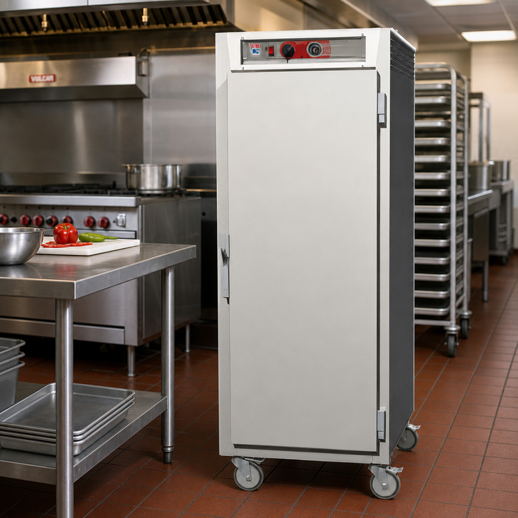 Product image #2 for Metro C5 6 Series Mobile Full Height Pass-Thru Heated Holding Cabinet, Solid Doors, 35 Full-Size Sheet Pan Capacity, 120V