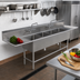 Thumbnail image #2 for John Boos Pro-Bowl 4-Compartment Stainless Steel Sink with Left & Right Drainboards, 16-Gauge, 115-1/4-Inch Wide