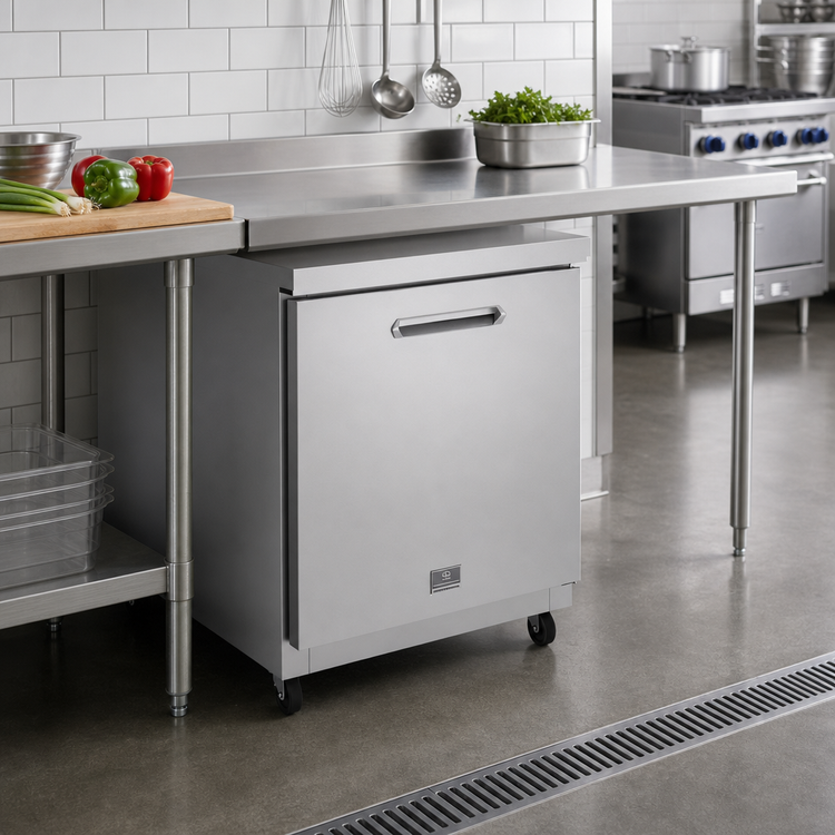 Product image #2 for Kelvinator Commercial 27-Inch ADA-Height One-Section Undercounter Refrigerator, 6.5 Cu. Ft., Solid Right-Hinged Door