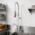 Thumbnail image #2 for Krowne Diamond Series 8-Inch Center Wall-Mount Pre-Rinse Faucet Assembly with 12-Inch Add-On Swing Spout