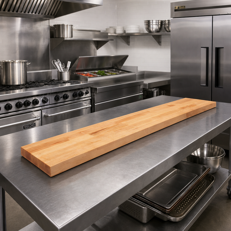 Product image #2 for John Boos Steam Table Cutting Board, 60 x 8 x 1-3/4 Inch, Northern Hard Rock Maple