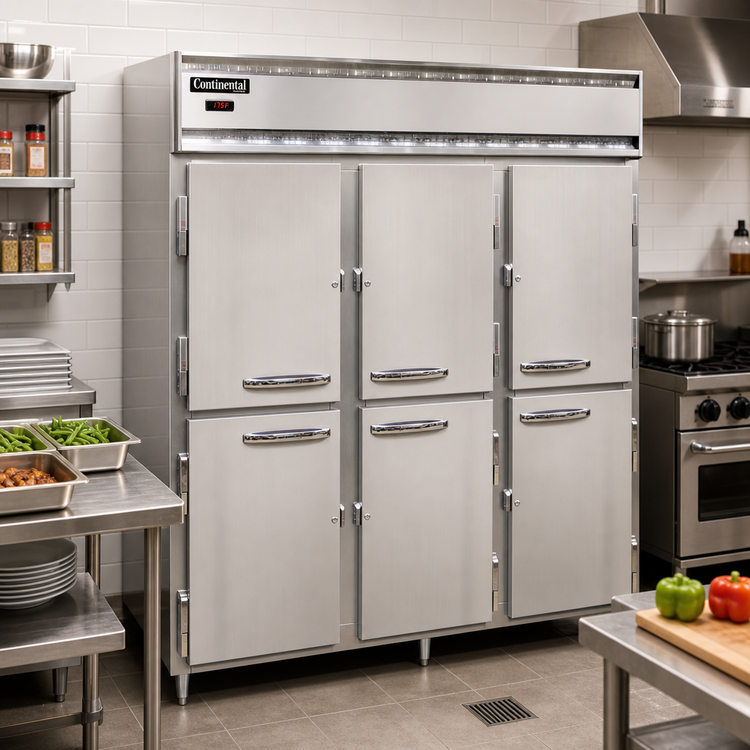 Product image #2 for Continental Refrigerator DL3W-PT-HD Designer Line Three-Section Pass-Thru Heated Holding Cabinet