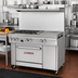 Thumbnail image #2 for Ultimate 36-Inch Commercial Gas Restaurant Range with 2 Open Burners, 24-Inch Griddle, Cabinet Base and Hi-Shelf