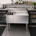 Thumbnail image #2 for Krowne Royal Series Underbar Multi-Station Bar Ice Bin with Bottle Well, Right Ice Bin, Left Bottle Storage, and 10-Circuit Cold Plate, 36 Inch Wide