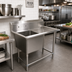 Thumbnail image #2 for John Boos Pro-Bowl 1-Compartment Stainless Steel Sink with Right-Hand Drainboard and 10-Inch Backsplash