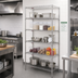 Thumbnail image #2 for Eagle Group 5-Tier Stationary Starter Wire Shelving Unit, 72W x 18D x 74H, Stainless Steel Finish