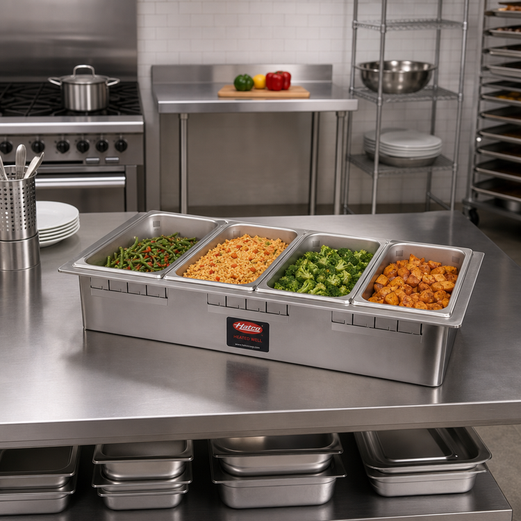 Product image #2 for Hatco Rectangular Drop-In Heated Well for Four Third-Size Pans