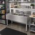 Thumbnail image #3 for Top Shelf TS Series 48-Inch Three-Compartment Stainless Steel Underbar Sink Unit with Left Drainboard