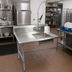 Thumbnail image #2 for BK Resources 48-Inch Straight Left-to-Right Soiled Dish Table with 20 x 20 x 8-Inch Pre-Rinse Sink and Galvanized Legs