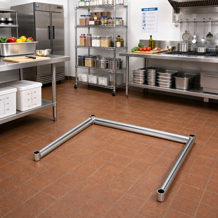 Product image #2 for Eagle CF3072-C 3-Sided Channel Frame for Wire & Solid Shelving, Chrome-Plated Steel — 72 Inches W x 30 Inches D
