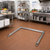 Thumbnail image #2 for Eagle CF3072-C 3-Sided Channel Frame for Wire & Solid Shelving, Chrome-Plated Steel — 72 Inches W x 30 Inches D