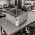 Thumbnail image #2 for Eagle Group Seamless Welded-In Straight Wall Sink, 1 Compartment, 24 x 24 x 12 Inches, 14 Gauge 304 Stainless Steel