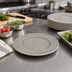 Thumbnail image #3 for Grove 9-Inch Round Wide Rim Melamine Salad Plate, Smoke Gray