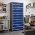 Thumbnail image #2 for Quantum Closed Heavy-Duty Wire Bin Shelving Unit, 36 x 18 x 75 Inches