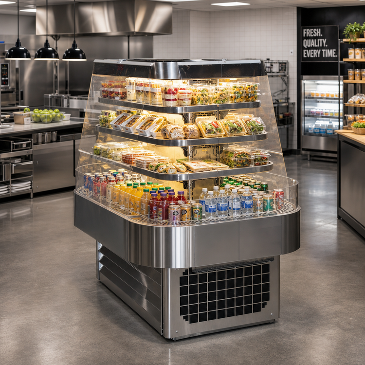 Product image #2 for Howard-McCray 42 Series 60-Inch x 42-Inch Island Open Merchandiser Open-Air Cooler