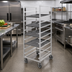 Thumbnail image #2 for Channel Standard Series Aluminum Cafeteria Tray Rack, Single Section, End Load, 36-Inch High, 10-Tray Capacity