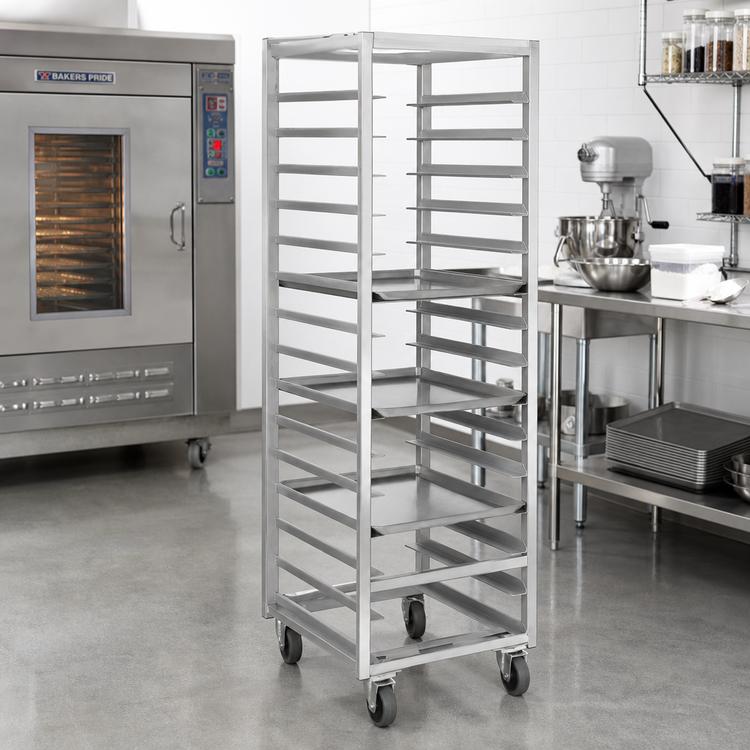 Product image #2 for Channel Manufacturing Stainless Steel No-Lift End-Load Bun Pan Oven Rack, Single Section, 20-Pan Capacity