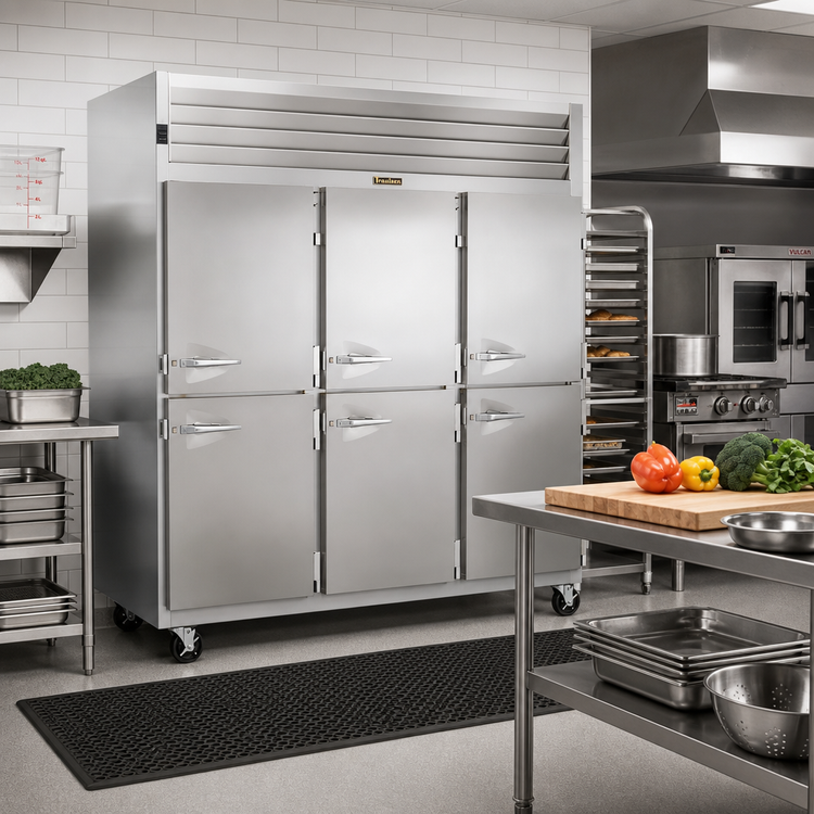 Product image #2 for Traulsen Spec-Line Three-Section Standard-Depth Reach-In Heated Holding Cabinet with Half-Height Solid Doors