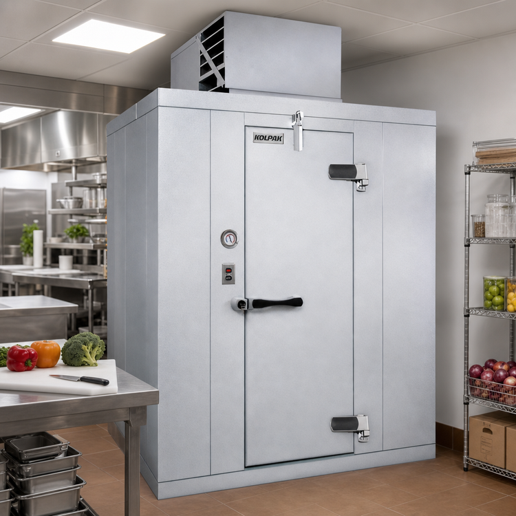 Product image #2 for Polar-Pak Indoor Walk-In Cooler with Floor, Top-Mounted Self-Contained Refrigeration, Nominal 10' x 10' x 7'6.25"