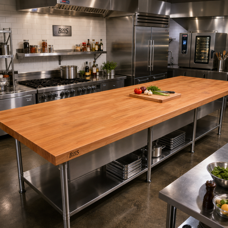 Product image #2 for Boos Block 144-Inch x 36-Inch American Cherry Wood Kitchen Countertop with Varnique Finish