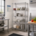 Thumbnail image #2 for Quantum 24-Inch x 24-Inch x 54-Inch Stationary Wire Shelving Starter Kit with 5 Shelves, 304 Stainless Steel