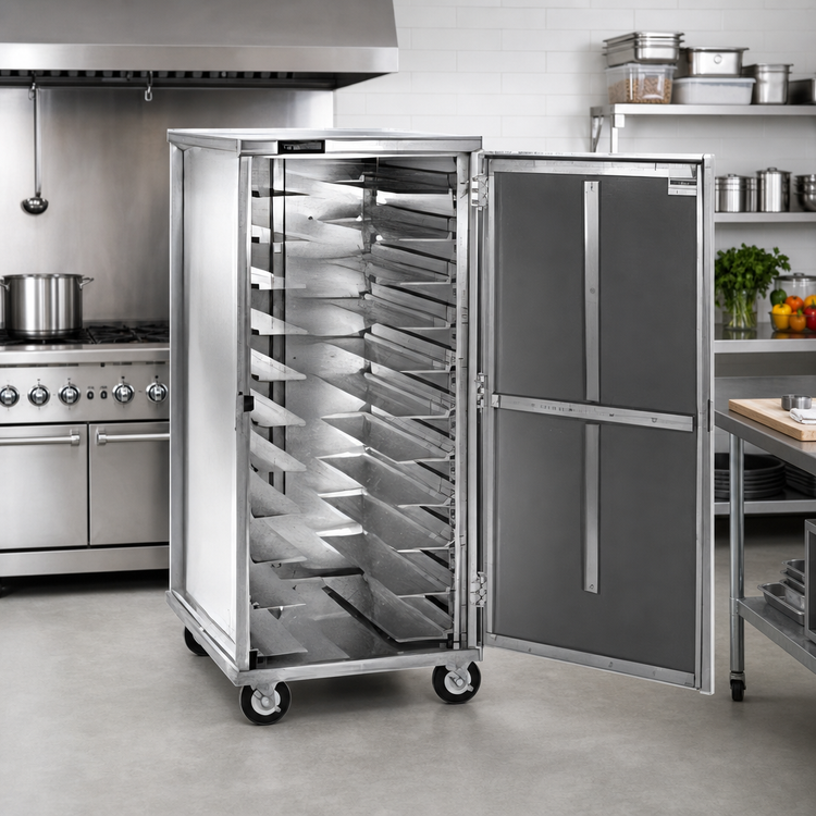 Product image #2 for Cres Cor Mobile Enclosed Non-Insulated Pan Rack Cabinet with 11 Universal Angle Pan Slide Sets