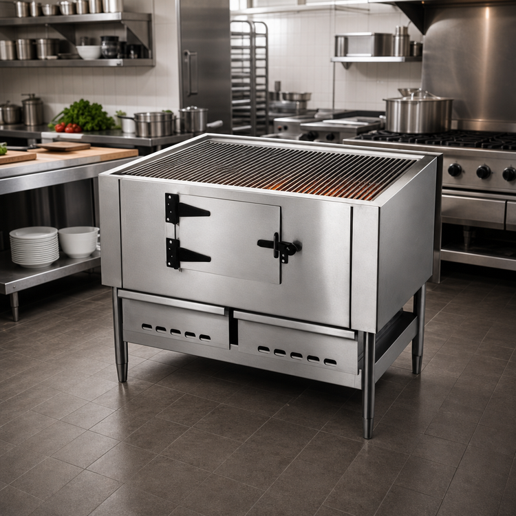 Product image #2 for Titan JLB-60 60 Inch Log Broiler with Heavy Duty Grates
